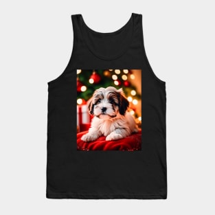 Cute Havanese Puppy Dog Christmas Tank Top